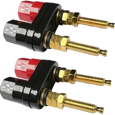 Dailygoody - 2Pcs Dual Binding Post Terminal - Banana Socket voor Audio Apparatuur
