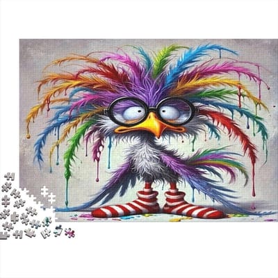 Kleurrijke Puzzel - Vogel Puzzel - Familie Ontspanning - 1000 Stukjes - 38x26 cm - Veelkleurig