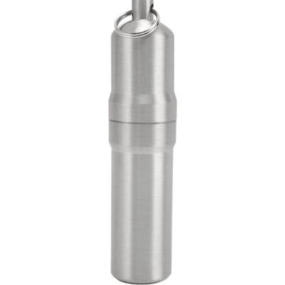 Metalen Opbergkoker Aluminiumlegering Lichtgewicht Regenbestendig Draagbaar Luchtdicht Container met Fluitje zilver
