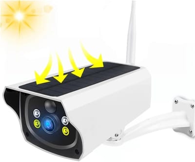 Beveiligingscamera Buiten - IP-camera Zonne-energie - Huis Beveiligen - 4G Simkaart Connectie - 1080P HD - Wit
