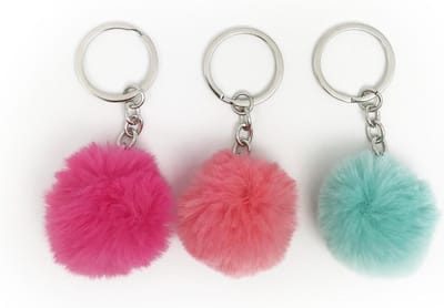 Summer fun sleutelhanger pompom klein