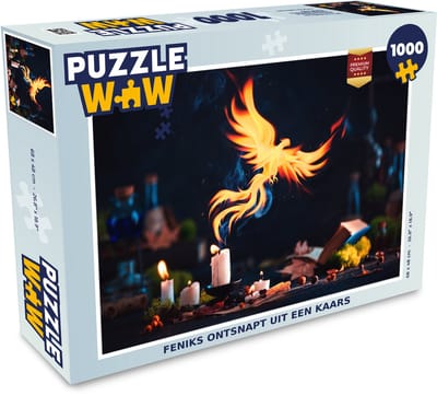 Puzzel Feniks ontsnapt uit een kaars - Legpuzzel - Puzzel 1000 stukjes volwassenen