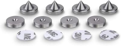 Luidspreker Spikes - Boxen Spikes Kegels - Trillingen Dempen - Massief Roestvrij Staal - 20mm diameter - Zilver