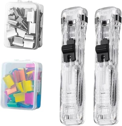 Herbruikbare Nietjes Set - Klem Stapelaar - Documenten Organiseren - Gatvrij Nieten - 11.5 cm - Assorti