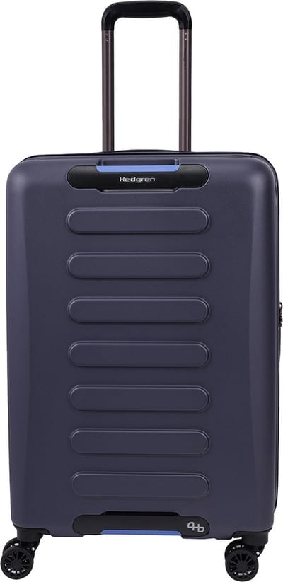Hedgren GRIP Spinner 65 – Expandable – 65 cm – 74 L – Polycarbonaat 50% gerecycled – TSA-slot – Dubbele rits – Peacoat Blue