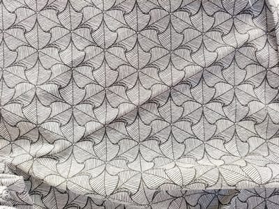 Floz Design luxe theedoek met natuurlijke print van zwart wit - bio katoen GOTS certificaat - fairtrade - 50 x 70 cm