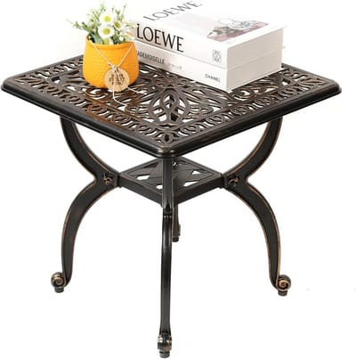 Salontafel Buiten - Bijzettafel voor in de Tuin - Buitentafel - lichtgewicht