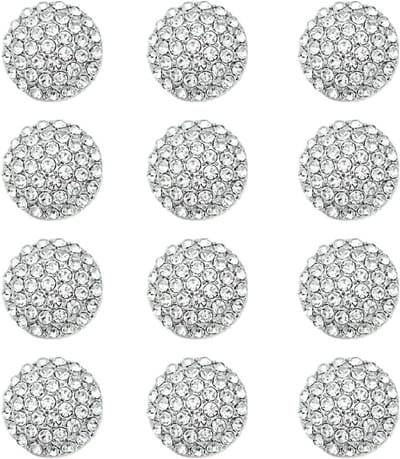 Ronde Strass Knopen - 12 Stuks Sprankelende Kristal Decoraties voor Kleding, Blazers en DIY Creaties