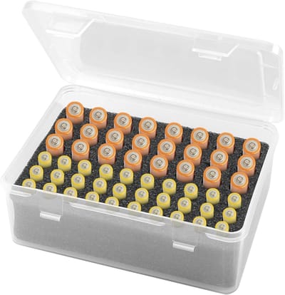 Accubox voor 54 AA & AAA Batterijen - Waterbestendig - Batterij Organizer - Opbergkoffer - Veilig Opbergen