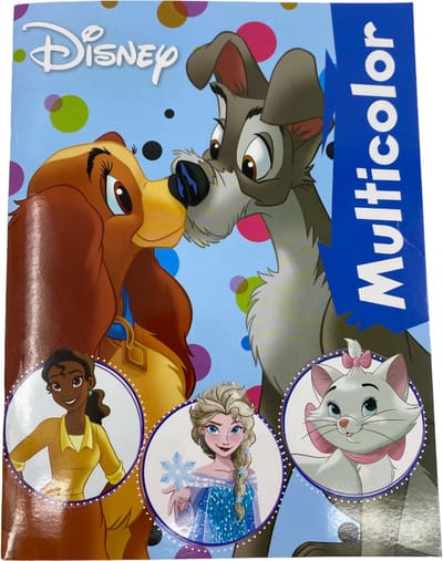 Multicolor - Disney Disney Lady en de vagebond - 32 Pagina's - 17 Kleurplaten en 17 Voorbeelden - Voor Kinderen - Uitermate Geschikt voor Kleurpotloden en Wasco