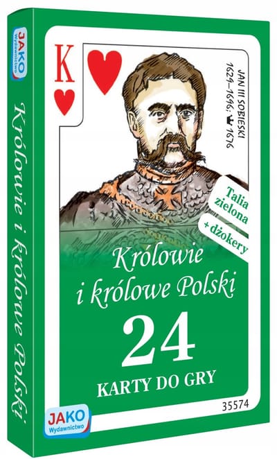 Poolse Koningen & Koninginnen Speelkaarten - Groene Editie
