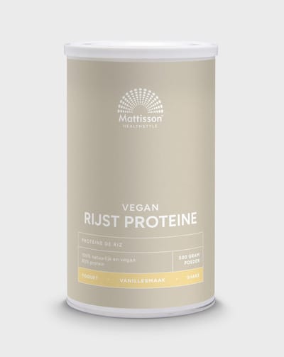 Mattisson - Rijst Proteïne Poeder - 80% Eiwit - Vegan Eiwitpoeder - Vanille Smaak - 500 Gram