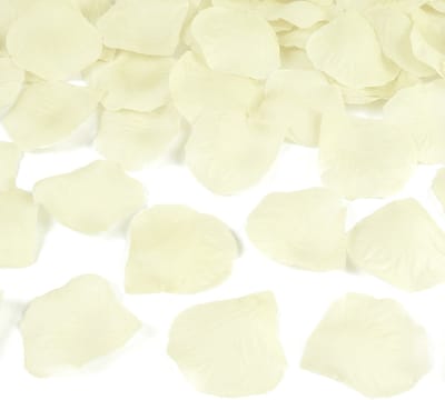 Rozenblaadjes snippers - creme wit - 500x stuks - Bruiloft decoratie - Feestartikelen