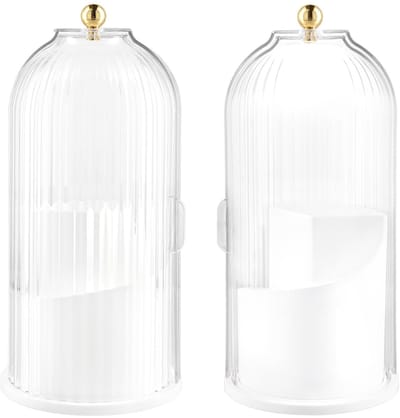 OmGoods - Dailygoody - Make-up Organizer - Roterende Borstelhouder - 360 Graden - Transparant - Cosmetica Organizer - Geschikt voor Ijdelheid - 2 Stuks