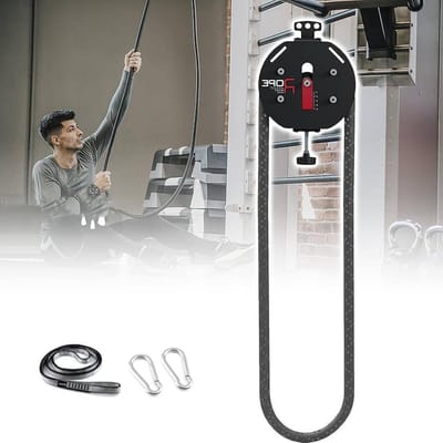 Kabel Katrolsysteem - Thuisgym Touwtrainer - Complete Lichaamstraining - Verstelbare Weerstand - 4 Meter Touw - Rood