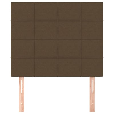 vidaXL - Hoofdbord - donkerbruin - 90x5x118/128 - cm - Stof