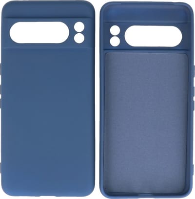 Hoesje Geschikt voor Google Pixel 8 Pro - Fashion Telefoonhoesje Backcover - Siliconen Hoesje - Navy