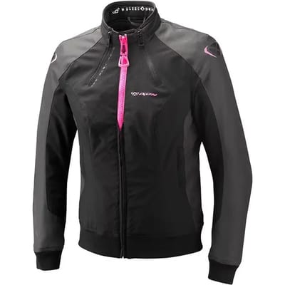 Ixon Siwa Lady Zwart Antraciet Br.Pink Waterdichte Textiele Motorjas - Jas