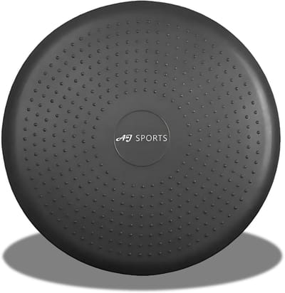 AJ-Sports Wiebelkussen Zwart - Ø33 cm - Balance board - Balans bord - Balanskussen - Balans trainer - Inclusief Pomp - Zwart