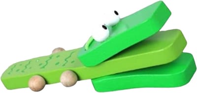 Kinder Castagnetten - Krokodillen Klepelinstrument - Muziek Leren - Cartoon Krokodil Ontwerp - 125 x 37 x 3 cm - Groen