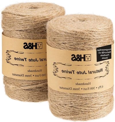 Jute Touw 600 Feet - 3mm Dikte Sterk Natuurlijk Touw Voor Tuinieren en Creatieve Projecten