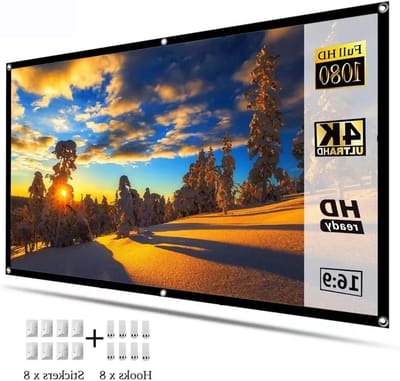 Projectiescherm - Draagbaar scherm - Thuis bioscoop - Anti-licht materiaal - 120 inch - Mat