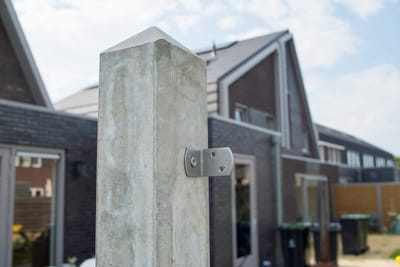 Wovar Betonpaal Bevestigingsset RVS voor 10 cm dikke betonpalen