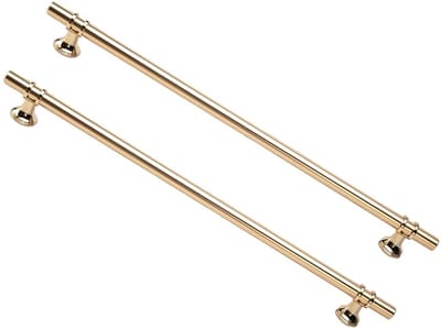 Dailygoods- Ladehandvatten Zwart/Goud - 2 Stuks - T-Handvat - Aluminiumlegering - Zinklegering - 320 mm Gatcentrum - Kastgrepen