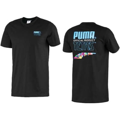 Puma x Mens Zwart Tetris Korte Mouw T-shirt 597138 01