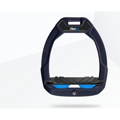 Veiligheidsbeugels voor paardrijden Schuin Grip Aluminium/Zwart/Blauw Flex-On Safe-On