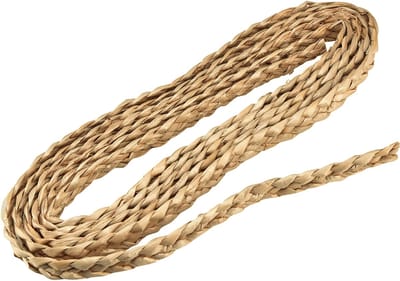 Strolint decoratief lint gevlochten sieradenlint naturel B2cm L4m