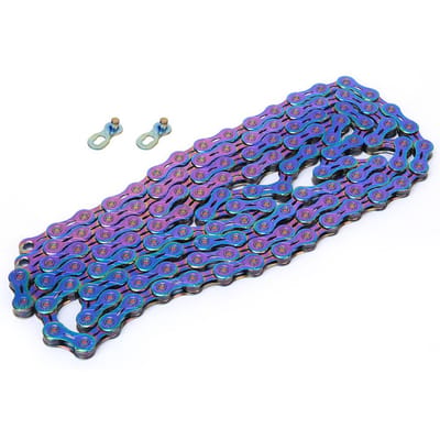 ZTTO Fiets Staal Kleurrijk Variabele Snelheid Ketting Accessoire voor Mountain Racefiets(Semi-Hollow Body blue