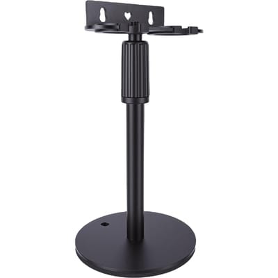 Microfoonhouder, Dubbele Sleuf Wandmontage Hoogte Antislip Pads Metalen Microfoonstandaard met Telescopische Paal 24 39cm en 13cm Basis, voor Bedraad