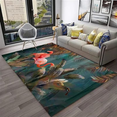 Flamingo Tapijt Tropische Dierenprint Keukentapijt voor Badkamer Woonkamer Slaapkamer Decoratie Antislip Vloermat Entree Deurmat 100*120cm