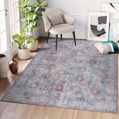 Tapiso Ritz Vloerkleed Grijs Laagpolig Katoen Antislip Woonkamer Tapijt Maat- 120x170