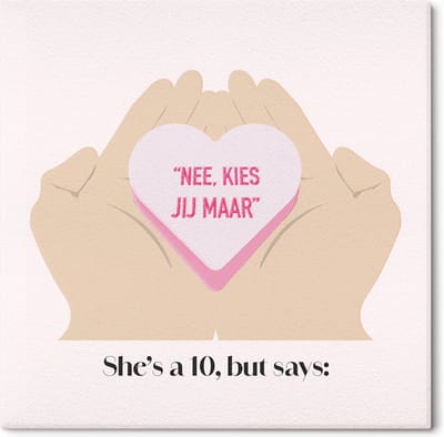 Valentijn cadeau | Fotofabriek Valentijn cadeautje | Valentijn cadeautje voor hem | Valentijn cadeautje voor haar | Valentijn cadeautje love | Nee kies jij maar