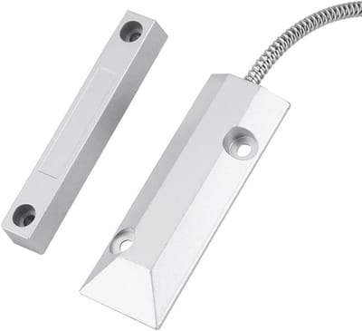 Magneet Contactsensor - Deur Raam Alarm - Beveiliging Huis - Sterke Gevoelige Reactie - 50 mm Detectie - Aluminiumkleur