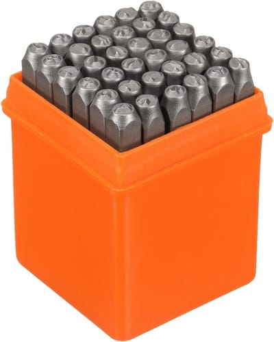 Letter en cijferstempelset - Slaggereedschap - Metaal graveren - Chroom-vanadium-staal - 3 mm hoogte - Zilverkleurig
