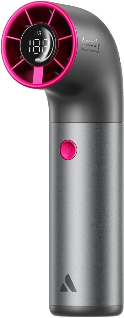 Aecooly Aero Ultra – Krachtige Handventilator – 19.000 RPM – 4500mAh – Grijs/Paars