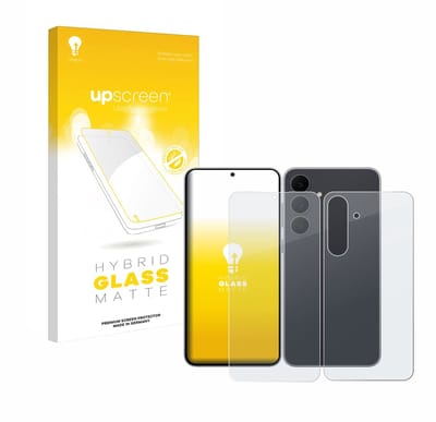 upscreen - Screenprotector voor Samsung Galaxy S25 FE Enterprise Edition (Voor+Achter) - Folie Beschermfolie Beschermglas matte