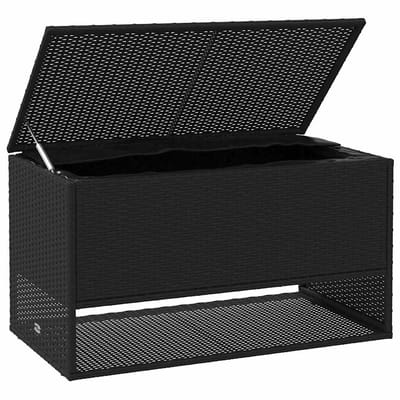 vidaXL - Opbergbox - voor - buiten - 100x55x55,5 - cm - poly - rattan - zwart