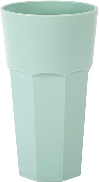 Plasticforte onbreekbaar drinkglas - kunststof - mintgroen - 600 ml - drinkglazen - lichtgewicht - 9 x 16 cm - stapelbaar