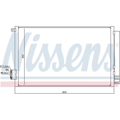 Condensator, airconditioning NISSENS 940396