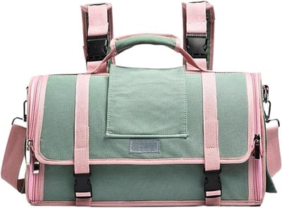 Huisdier Rugzak - Draagtas Dier - Samen Op Reis - Ademend Mesh Materiaal - 42x16x22cm - Groen