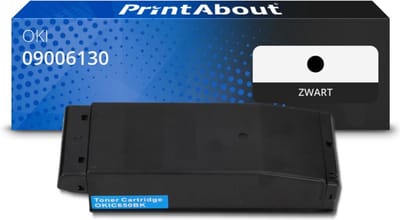 PrintAbout huismerk Toner 09006130 Zwart Geschikt voor OKI
