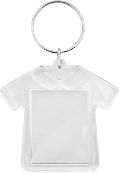 CombiCraft Plexiglas sleutelhanger blanco T-shirt 55x52mm - 10 stuks