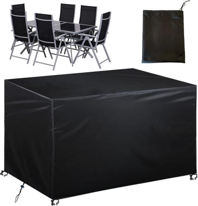 Tuinmeubelhoes - Terrastafel Cover - Meubels Beschermen - Scheur- en Waterbestendig - 200x165x80cm - Zwart