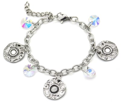Armband voor Kinderen - Munten - RVS - Lengte Verstelbaar 14-17 cm - Zilverkleurig