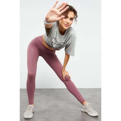 Hoge Taille Katoenen Elastaan Leggings