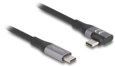 Delock USB-C kabel | haaks/recht | USB4 40 Gbps | PD 240W | 8K 60Hz | 1 meter